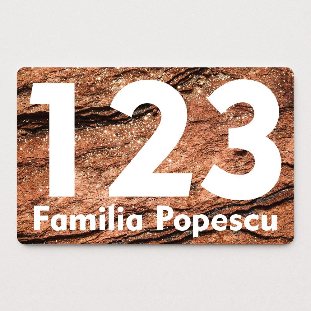 Placă număr casă personalizat 22 x 14 cm SC2214-T9
