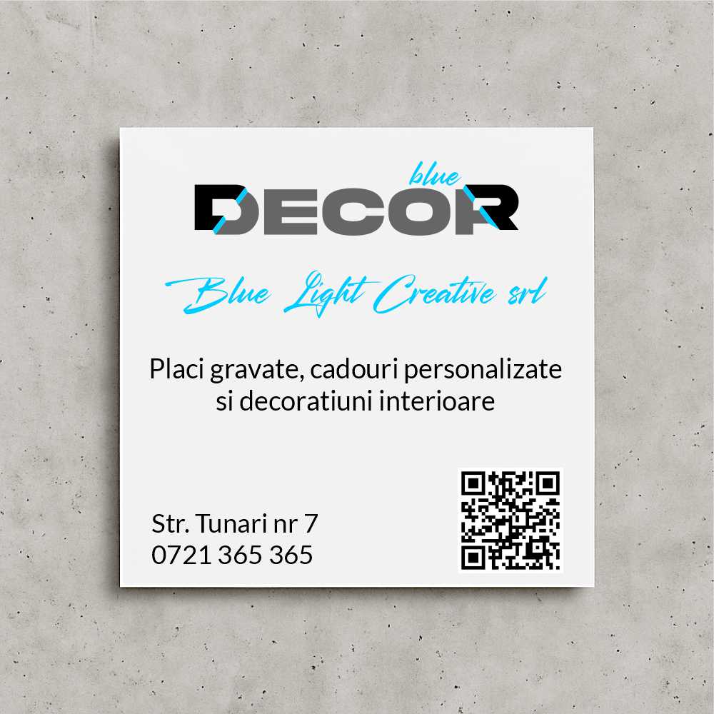 Placă de firmă pătrată bond alb printat UV model PFBAP2-PT1