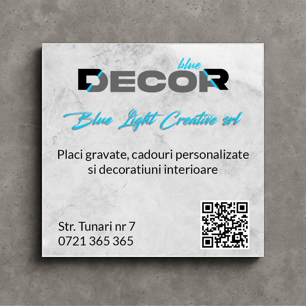 Placă de firmă pătrată bond printat UV fond marmură model PFB-AP2-P-T1