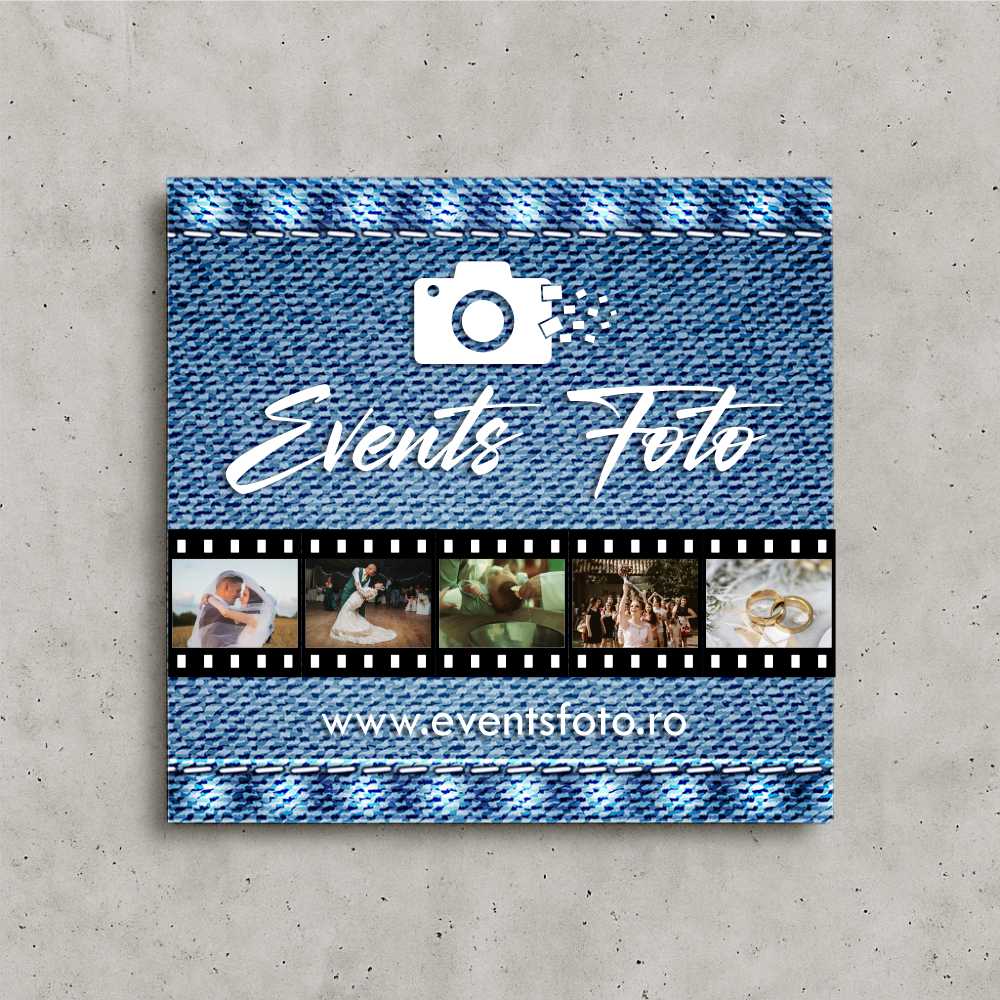 Placă de firmă pătrată bond printat UV fond blujeans model PFB-AP2-P-T1