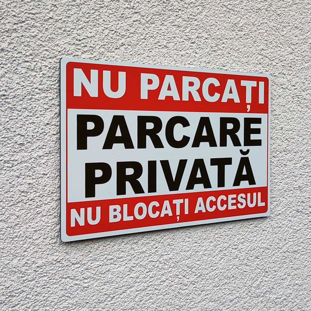 Placă informativă parcarea interzisă dreptunghiulară PINFB-1