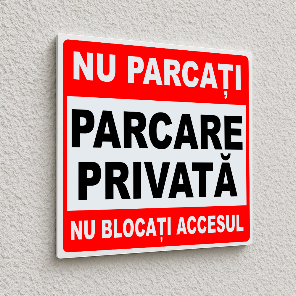 Placă informativă parcarea interzisă pătrată PINFB-1