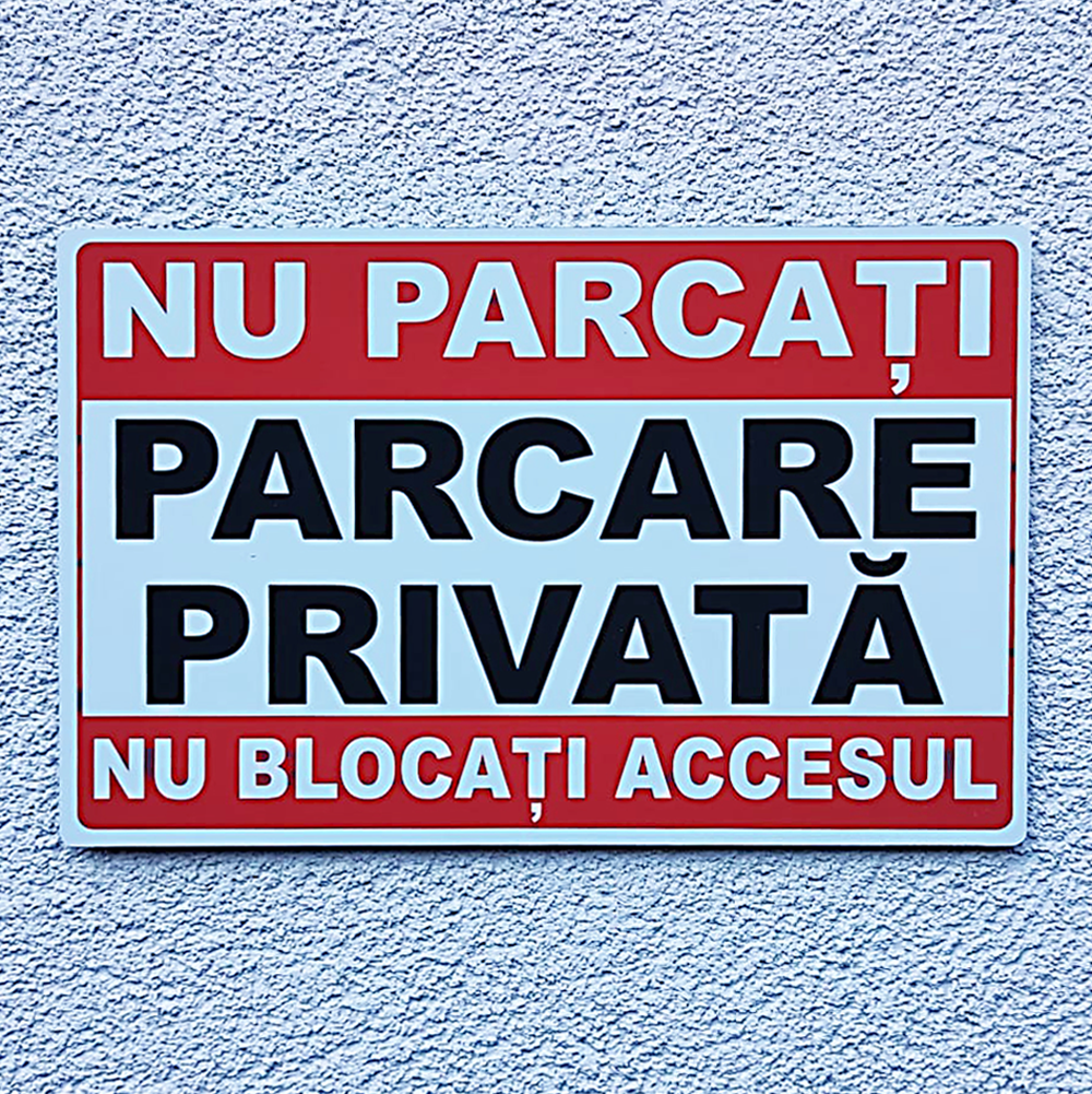 Placă informativă parcarea interzisă dreptunghiulară PINFB-1