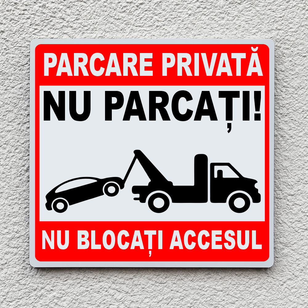 Placă parcarea interzisă pătrată PINFB-T4