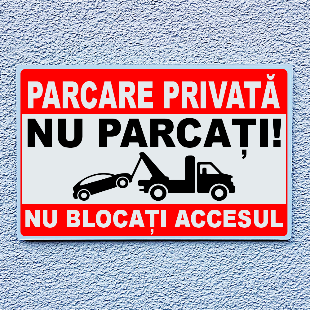 Placă parcarea interzisă dreptunghiulară PINFB-T4
