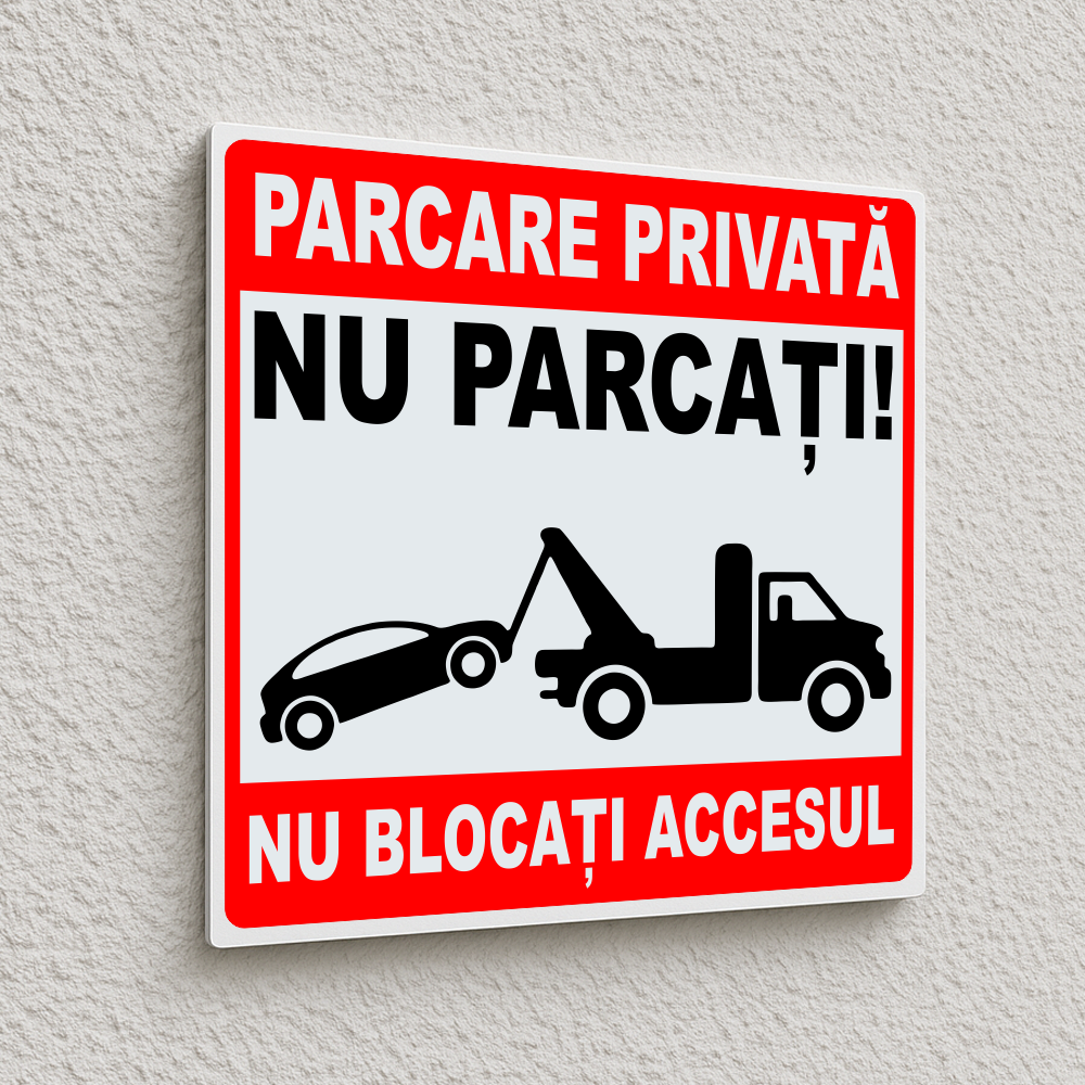 Placă parcarea interzisă pătrată PINFB-T4