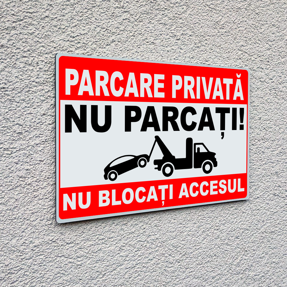 Placă parcarea interzisă dreptunghiulară PINFB-T4