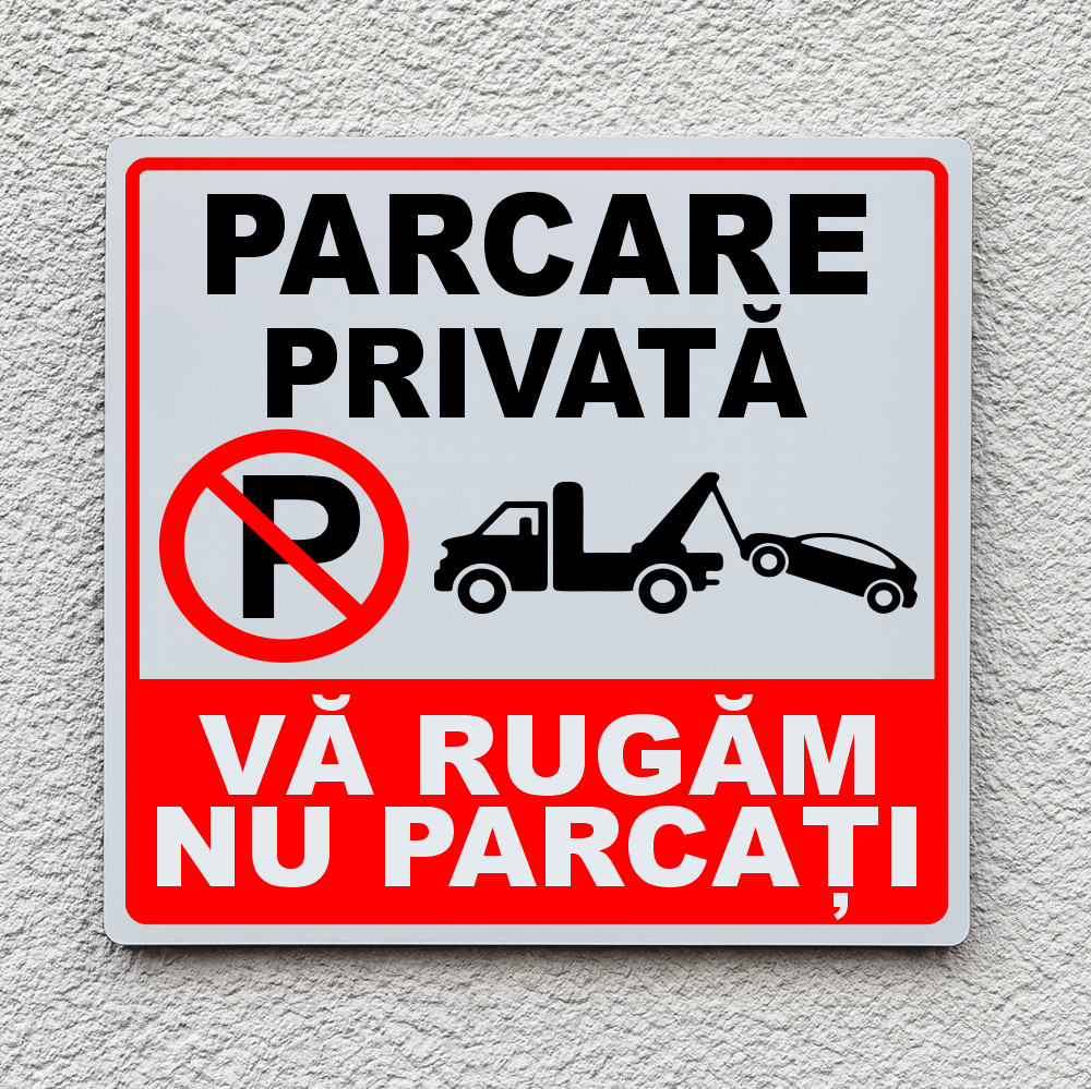 Placă parcarea interzisă pătrată PINFB-T5