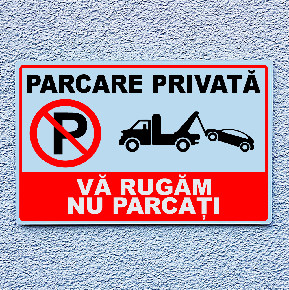 Placă parcarea interzisă dreptunghiulară PINFB-T5