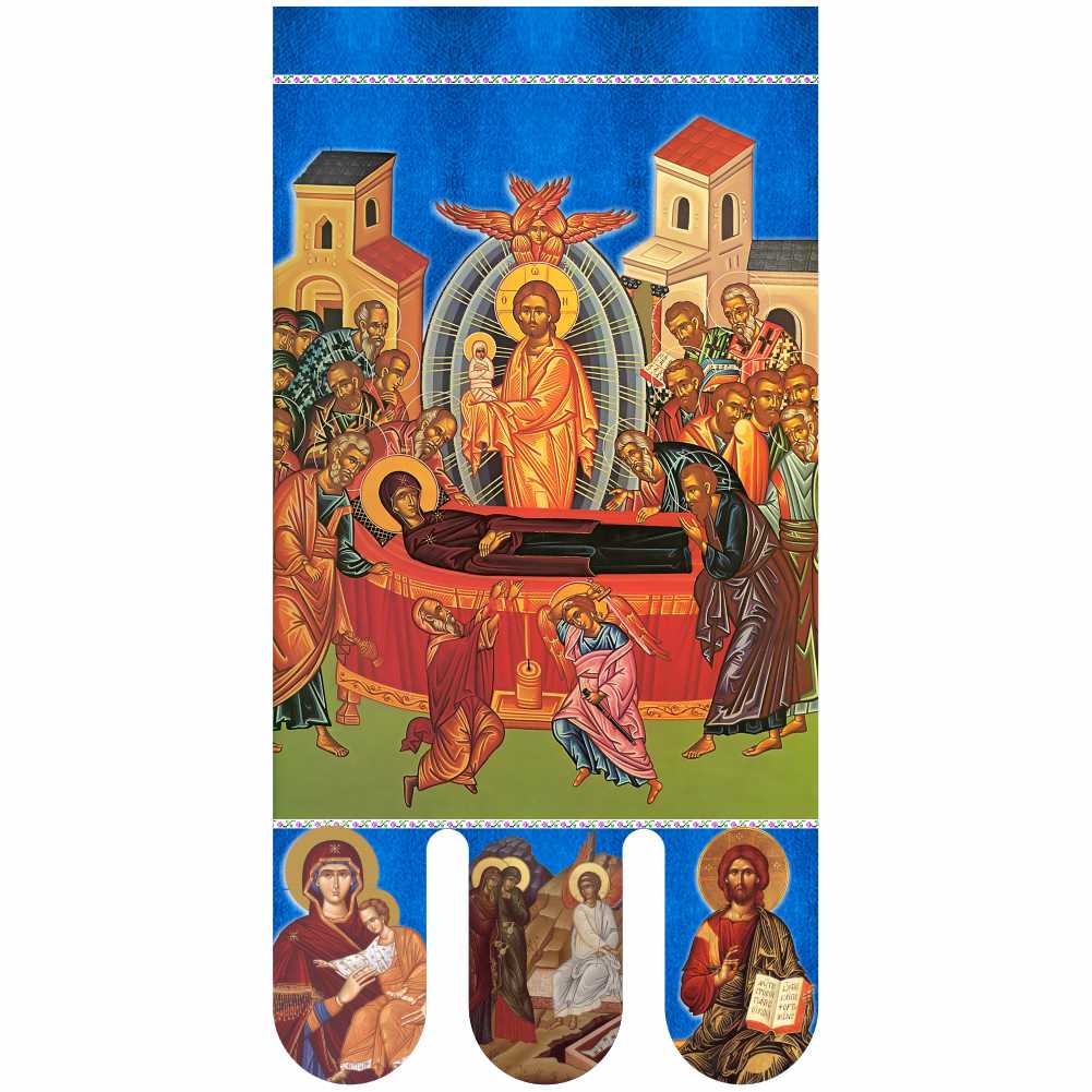 Steag bisericesc (prapor liturgic) Adormirea Maicii Domnului - Învierea Domnului PRLI-ADMIN-A