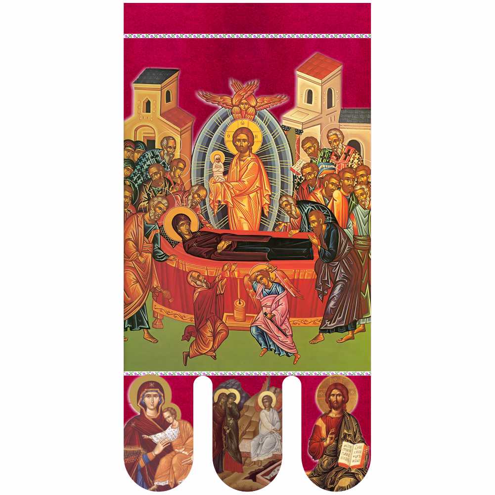 Steag bisericesc (prapor liturgic) Adormirea Maicii Domnului - Învierea Domnului PRLI-ADMIN-R