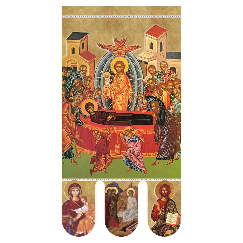 Steag bisericesc (prapor liturgic) Adormirea Maicii Domnului - Învierea Domnului PRLI-ADMIN