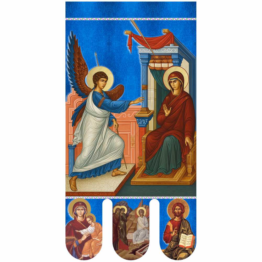 Steag bisericesc (prapor liturgic) Buna Vestire - Învierea Domnului PRLI-BVIN-A