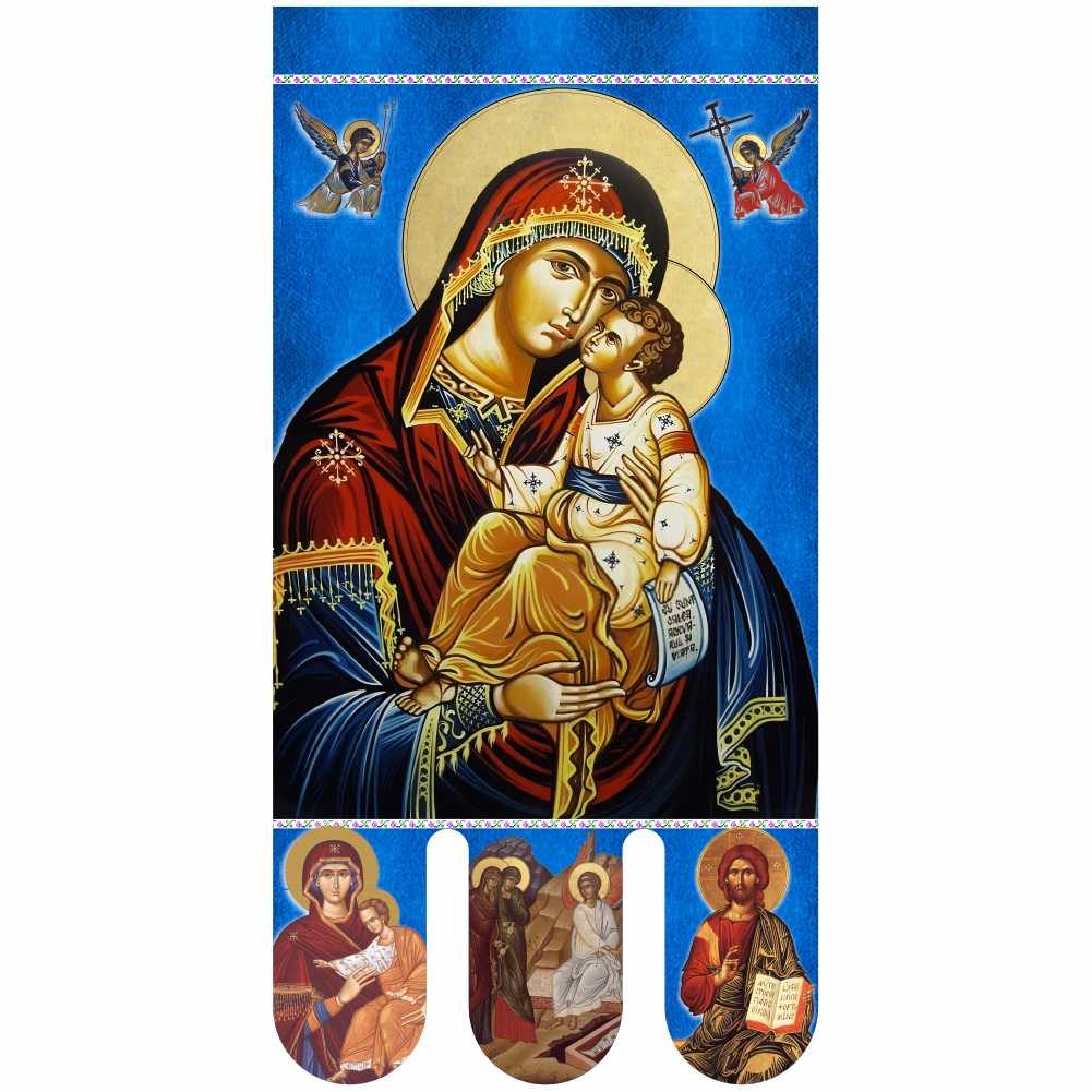 Steag bisericesc (prapor liturgic) Maica Domnului - Învierea Domnului PRLI-MDIN-A
