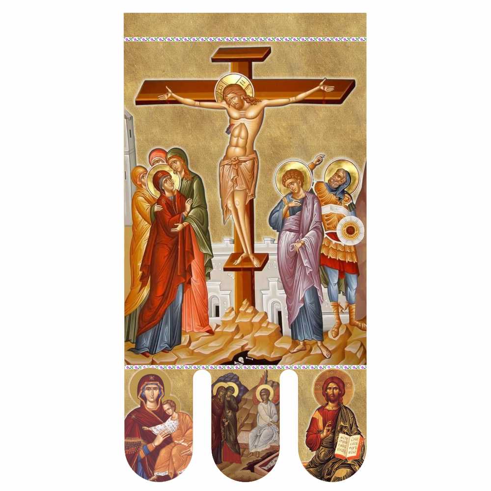 Steag bisericesc (prapor liturgic) Răstignirea Domnului - Învierea Domnului PRLI-RSIN