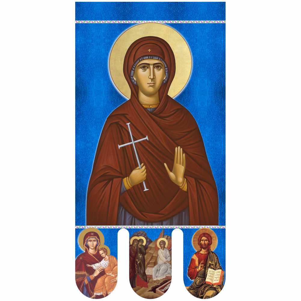 Steag bisericesc (prapor liturgic) Sfănta Filoftea - Învierea PRLI-SFFIN-A