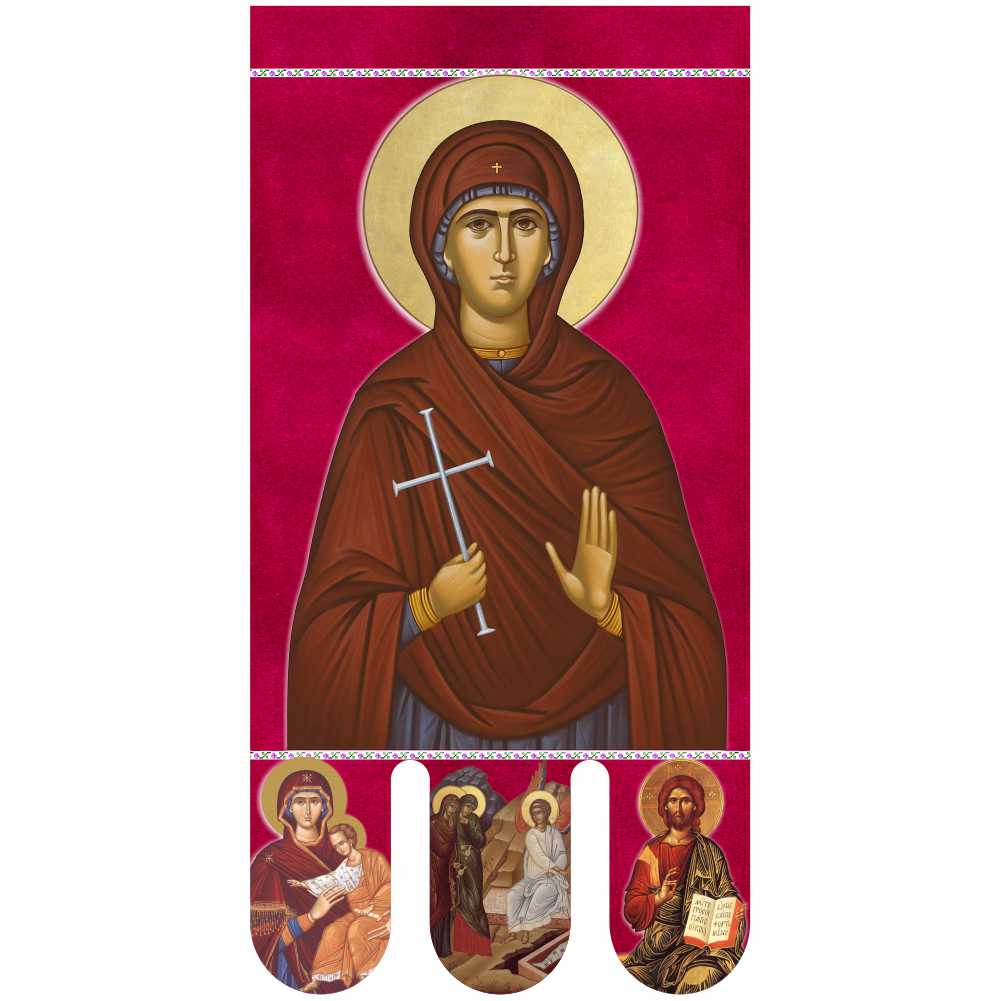 Steag bisericesc (prapor liturgic) Sfănta Filoftea - Învierea PRLI-SFFIN-R