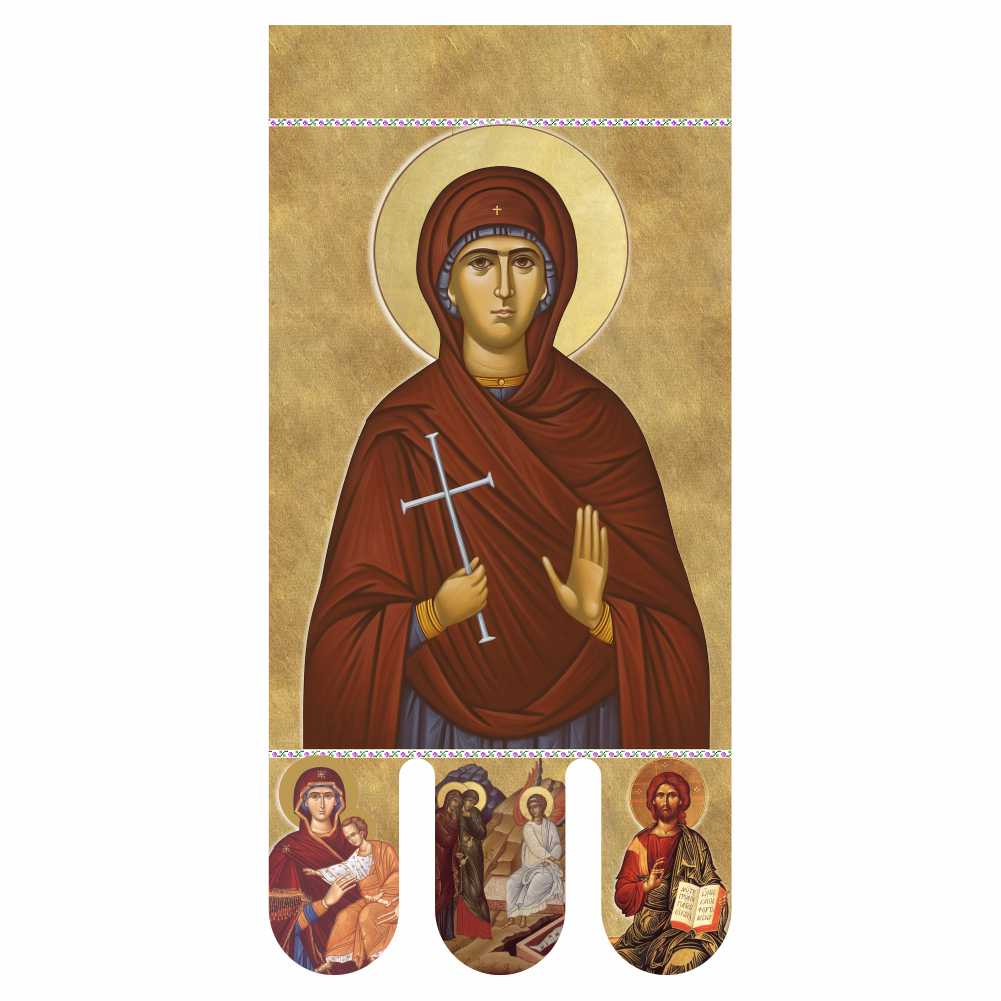 Steag bisericesc (prapor liturgic) Sfănta Filoftea - Învierea PRLI-SFFIN