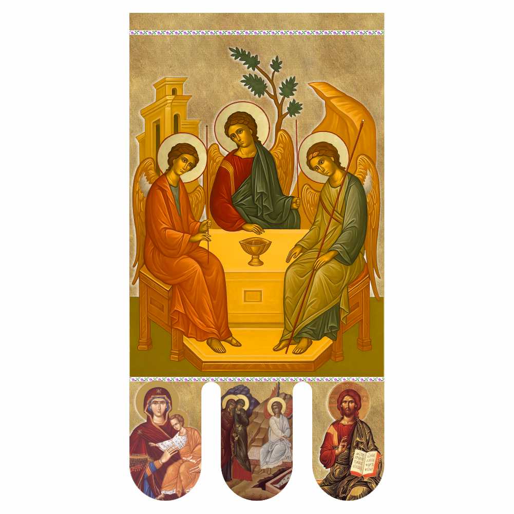 Steag bisericesc (prapor liturgic) Sfânta Treime - Învierea Domnului PRLI-SFTIN