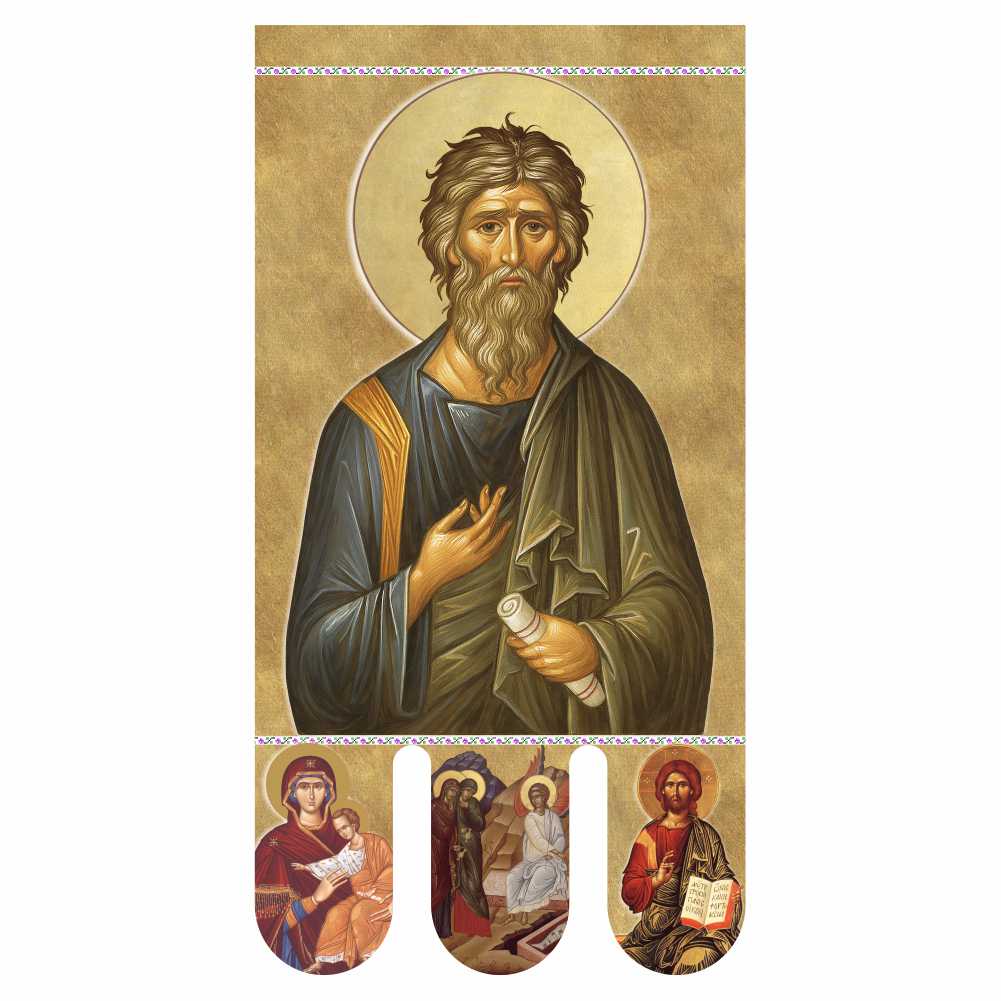 Steag bisericesc (prapor liturgic) Sfântul Andrei - Învierea Domnului PRLI-SFAIN