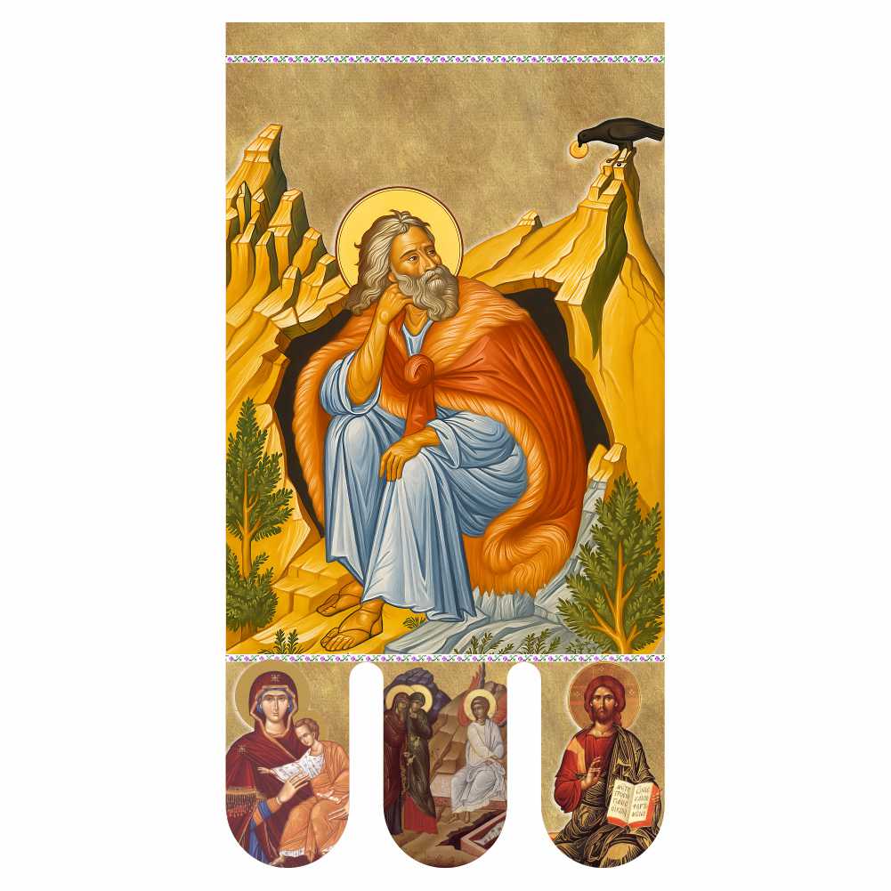 Steag bisericesc (prapor liturgic) Sfântul Ilie - Învierea Domnului PRLI-SFIIN
